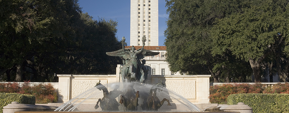 University of Texas Tower and Littlefield Fountain