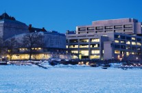 Madison seen from frozen lake